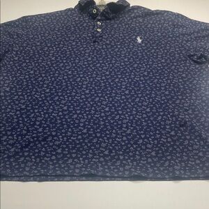 Polo by‎ Ralph Lauren Men's Navy Floral Polo Shirt